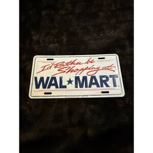 Vintage Walmart License Plate Sign Chroma Graphics 1990s WAL MART Logo  USA